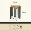 Carenza Home Beistelltisch 3er Set rund Couchtisch, Produktbild-Vorschau 2