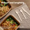 H&S Einweg Holzbesteck Set - 150 Stück  Party Besteck - Je Produktbild-Vorschau 3