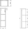 ZOJA Oberschrank, 20x70x12cm, weiß Produktbild-Vorschau 4