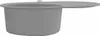 vidaXL Granitspüle Einzelbecken Oval Grau Produktbild-Vorschau 4