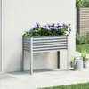 vidaXL Plantenbak, grijs, 100x45x90 cm, staal Productafbeelding-voorbeeld 3