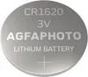 A close-up, top-down view of a single silver coin cell battery. Produktbild-Vorschau