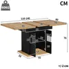 Jídelní stůl MODFU s výsuvnou deskou, 110-140 cm, kuchyňský Náhled obrázku produktu 7