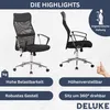 DELUKE® Bürostuhl Ergonomisch MELO Schreibtischstuhl mit Produktbild-Vorschau 3