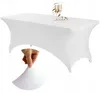Stretch Tischhusse 180x76 cm - Weiß - Elastische Produktbild-Vorschau 1