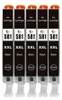 5 x cartouche d'encre compatible avec Canon CLI-581 BK XXL Voir les images du produit 1