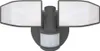 A dark gray dual-head LED floodlight with a motion sensor, shown against a white background. Produktbild-Vorschau