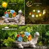 Garten Solar Schildkröte mit Blumen, Gartenleuchten, Solar Produktbild-Vorschau 2
