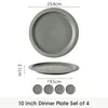 Teller Set 4-teiliges Ø25,3 cm Keramik Pastateller Produktbild-Vorschau 2
