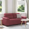 Dvoumístná pohovka vínově červená 180 x 81 x 84 cm látka Náhled obrázku produktu 2