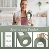 Trinkflasche Glas mit Zeitmarkierungen 1 Liter Produktbild-Vorschau 2