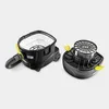 Two parts of a vacuum cleaner are displayed against a plain background. Voir les images du produit