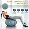 TRESKO Gymnastikball (Cool-Grey-Blue, 85cm) mit Pumpe Produktbild-Vorschau 3