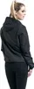 A woman wearing a black windbreaker and black jeans, shown from the back. Produktbild-Vorschau