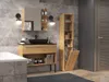 Mobile bagno stretto con cestino ATSO - rovere artigianale Anteprima dell’immagine prodotto 5