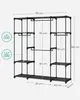 A diagram of an open wardrobe with dimensions and weight capacity indicated. Produktbild-Vorschau