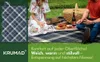 EBRAN TRADE Picknickdecke, Marineblau Beige, 200x200 cm, Produktbild-Vorschau 8