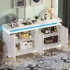 Mueble aparador Flieks con 4 puertas, iluminación LED y Vista previa de la imagen del producto 5