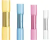 Four heat shrink connectors of different colors and sizes are arranged in a row against a white background. Produktbild-Vorschau
