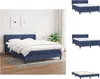 vidaXL Boxspringbett mit Matratze Blau 140x200 cm Stoff -  Produktbild-Vorschau 1