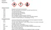 Safety information and hazard pictograms for a chemical product. Anteprima dell’immagine prodotto