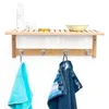 relaxdays Wandgarderobe braun Holz 4 Haken 50,0 x 18,0 cm Produktbild-Vorschau 7
