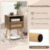 Rattanowy stolik nocny zestaw 2, szafki nocne boho z nogami Podgląd zdjęcia produktu 4