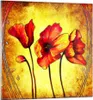 Bilder auf glas - Blumen Schilder Stiel Linien - 50x50cm - Produktbild-Vorschau 1