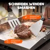 Edelstahl Grillplatte mit Grillspachtel Plancha Set für Produktbild-Vorschau 7