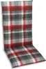 A chair cushion with a plaid pattern. Produktbild-Vorschau
