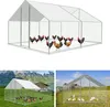 Výbeh pre voľný chov 3x4x2m - kovový kurník 12 m² s dverami Náhľad obrázku produktu 1