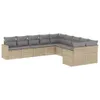 The Living Store 10-tlg. Garten-Sofagarnitur mit Kissen Produktbild-Vorschau 3