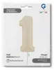 Palloncino in foil numero 1, satinato crema 66cm Grabo Anteprima dell’immagine prodotto 2