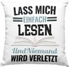 Trendation - Leseratte Deko-Kissen mit Füllung 40x40 Produktbild-Vorschau 1