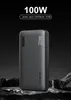 A dark, dramatic product shot of a power bank with mountainous terrain in the background. Produktbild-Vorschau