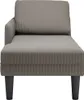 vidaXL Chaiselongue mit Kissen Hellgrau Cordstoff Produktbild-Vorschau 3