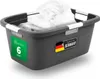 Novaliv Sparset 6x Wäschewanne mit 4 Griffen 40L Anthrazit, Produktbild-Vorschau 2