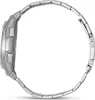 Side view of a silver digital watch with a metal band. Produktbild-Vorschau