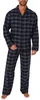 Herren Flanell Pyjama Schlafanzug langarm zum durchknöpfen Produktbild-Vorschau 1