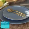 Kuchengabeln aus Edelstahl – 15 cm – Gold – 12er-Pack Produktbild-Vorschau 2