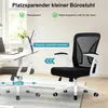 Bürostuhl ergonomisch mit Mesh-Rückenlehne, 90° klappbare Produktbild-Vorschau 8
