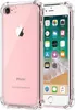 A pink iPhone 7/8 in a clear protective case, shown from the back and front. Produktbild-Vorschau