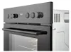 Close-up view of the control panel and upper part of a black built-in oven. Produktbild-Vorschau