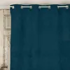 Ösengardine Cordoptik einfarbig petrolblau 140x260cm Produktbild-Vorschau 5