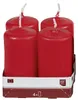 Stumpenkerze 8cm Ø4cm rot 4 Pack Produktbild-Vorschau 1