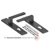 A set of black door handles and mounting hardware on a white background. Produktbild-Vorschau