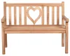 Teakholz Gartenbank Herz 120 cm Produktbild-Vorschau 13