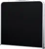 A black folding table with a silver frame. Produktbild-Vorschau