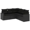 The Living Store 5-tlg. Garten-Sofagarnitur mit Kissen Produktbild-Vorschau 3