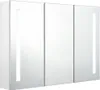 vidaXL LED-Spiegelschrank fürs Bad 89x14x62 cm Glänzend Produktbild-Vorschau 1